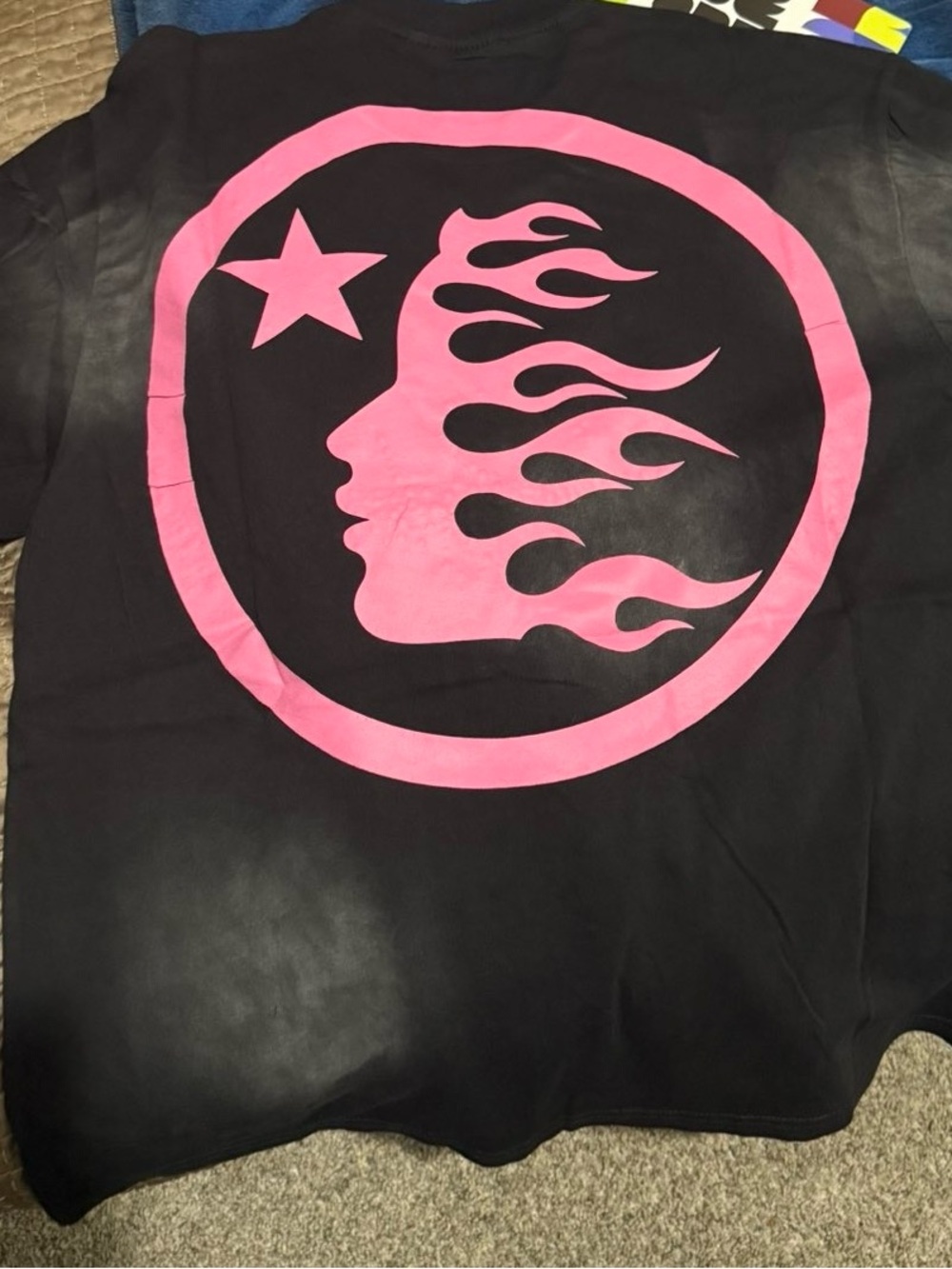 Black Kids Graphic Tee with Pink Logo - Picture 2 of 2